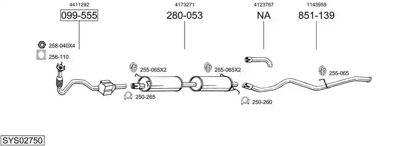 BOSAL SYS02750