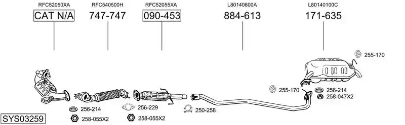 BOSAL SYS03259 BOSAL SYS03259