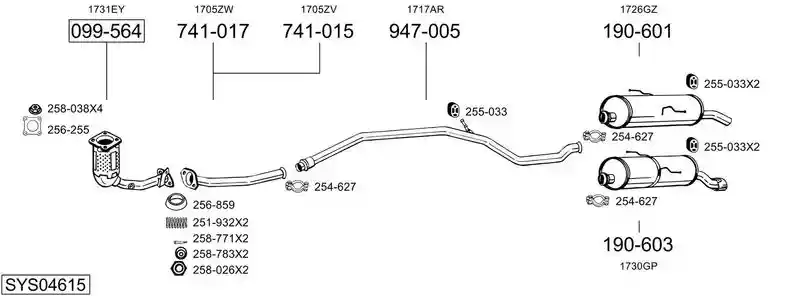 BOSAL SYS04615
