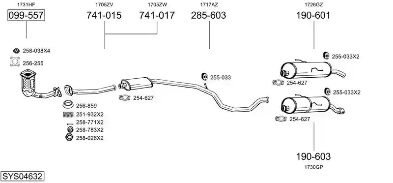 BOSAL SYS04632