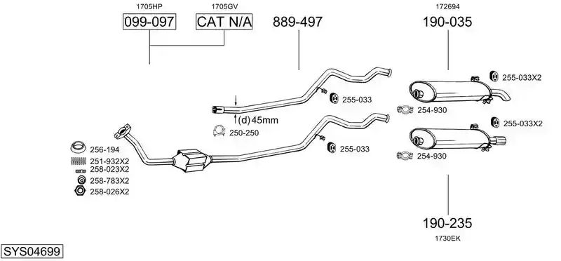 BOSAL SYS04699