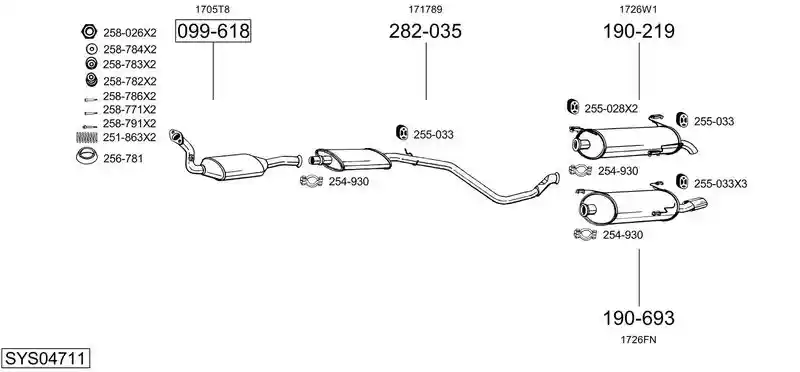 BOSAL SYS04711