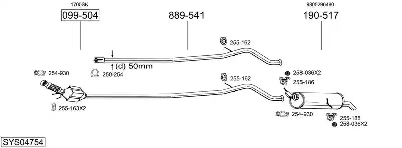 BOSAL SYS04754