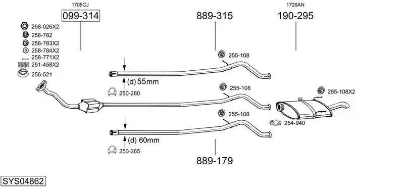 BOSAL SYS04862