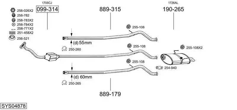 BOSAL SYS04878