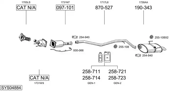 BOSAL SYS04884