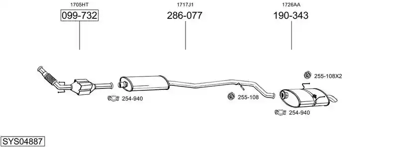 BOSAL SYS04887