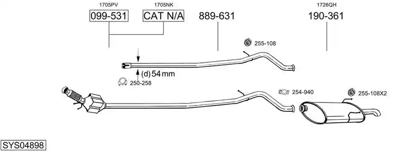 BOSAL SYS04898