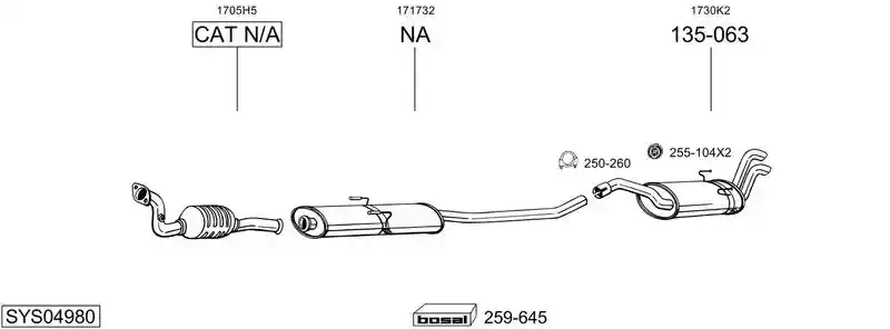 BOSAL SYS04980