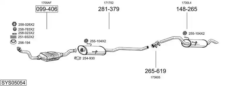 BOSAL SYS05054