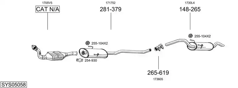 BOSAL SYS05058