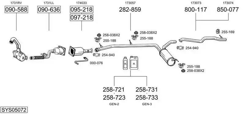 BOSAL SYS05072