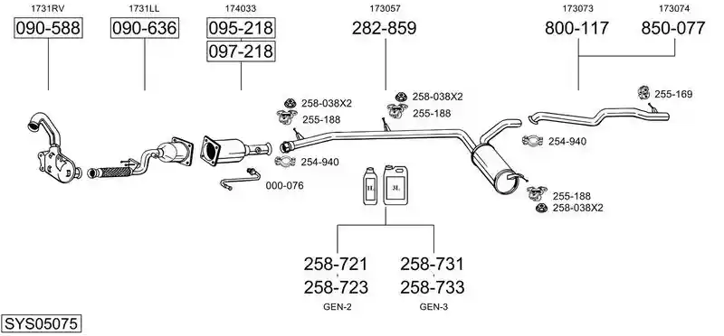 BOSAL SYS05075