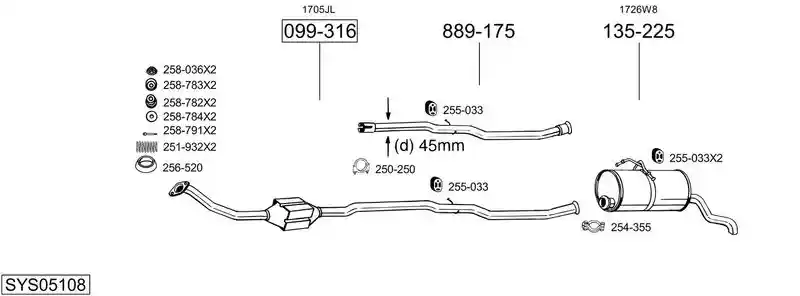 BOSAL SYS05108