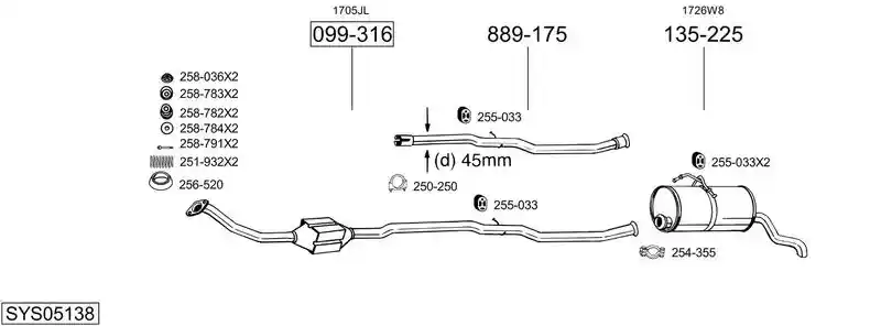 BOSAL SYS05138