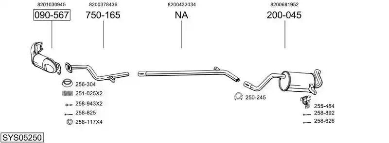 BOSAL SYS05250