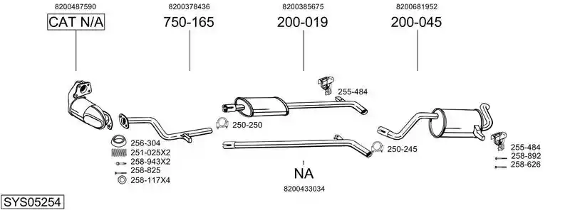 BOSAL SYS05254