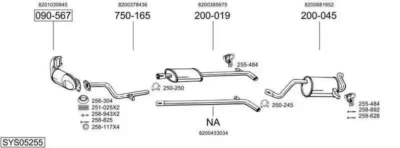 BOSAL SYS05255