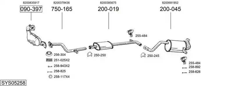 BOSAL SYS05258
