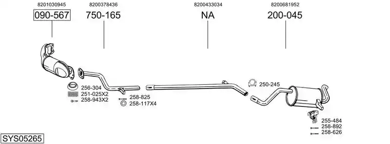 BOSAL SYS05265