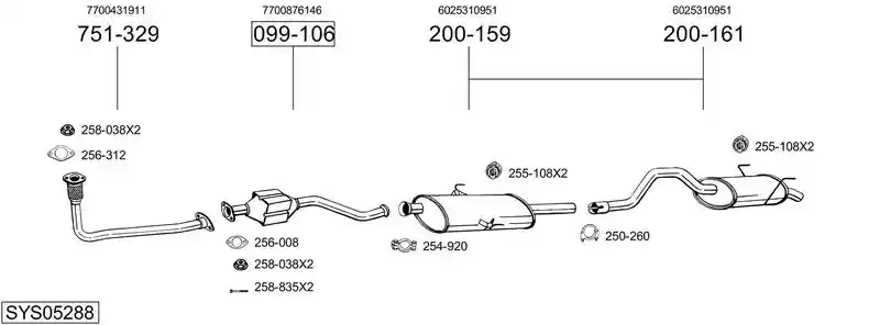 BOSAL SYS05288
