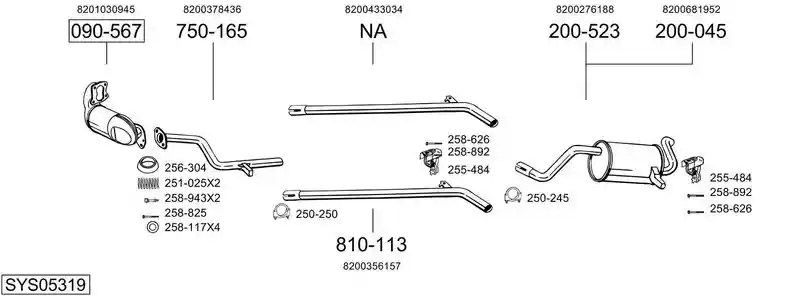 BOSAL SYS05319