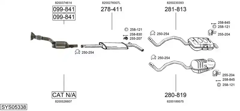 BOSAL SYS05338