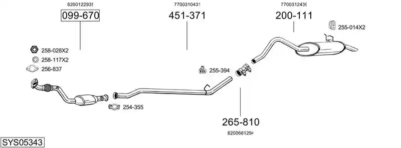 BOSAL SYS05343