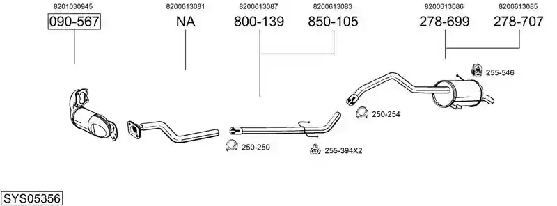BOSAL SYS05356
