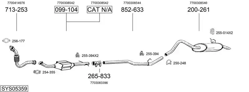 BOSAL SYS05359