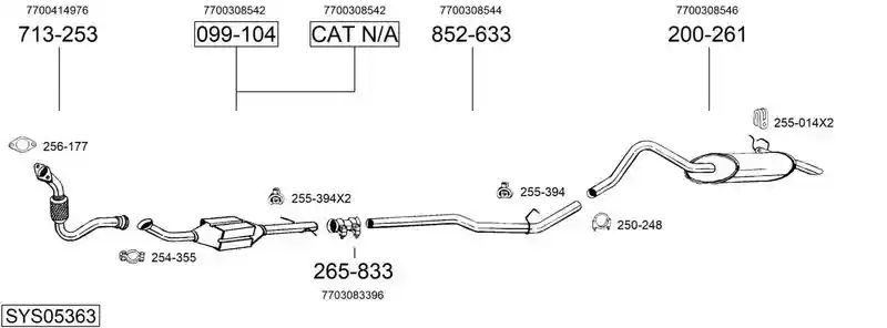 BOSAL SYS05363