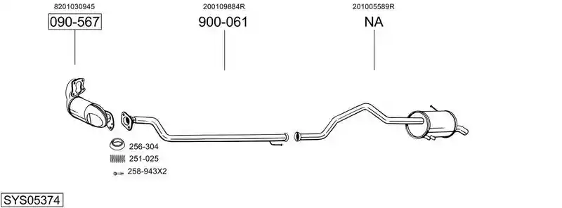 BOSAL SYS05374