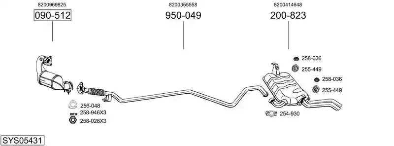 BOSAL SYS05431 BOSAL SYS05431
