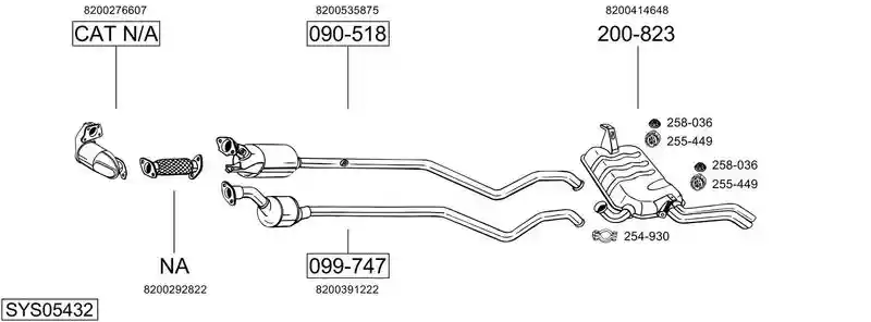 BOSAL SYS05432 BOSAL SYS05432
