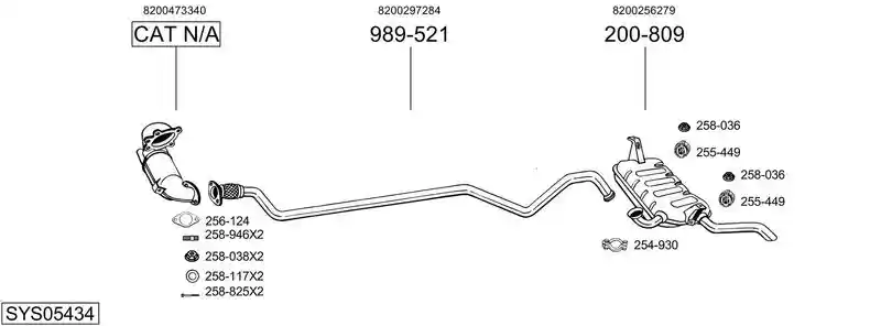 BOSAL SYS05434 BOSAL SYS05434