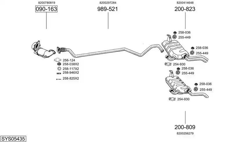 BOSAL SYS05435 BOSAL SYS05435