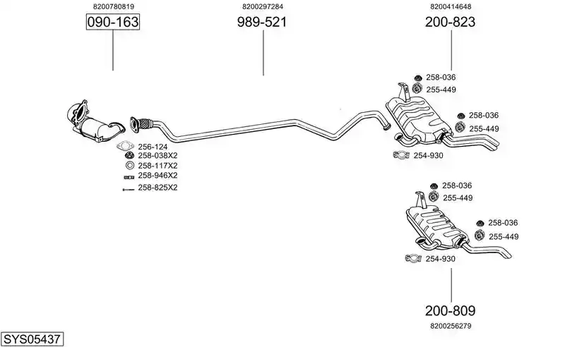 BOSAL SYS05437 BOSAL SYS05437