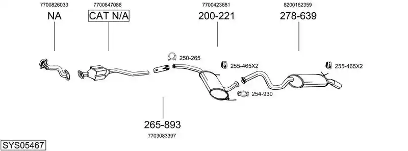 BOSAL SYS05467