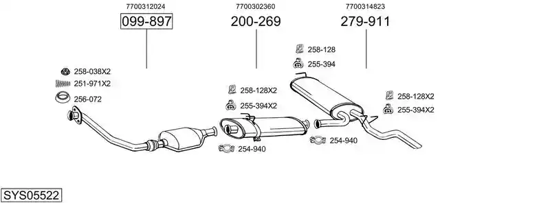 BOSAL SYS05522