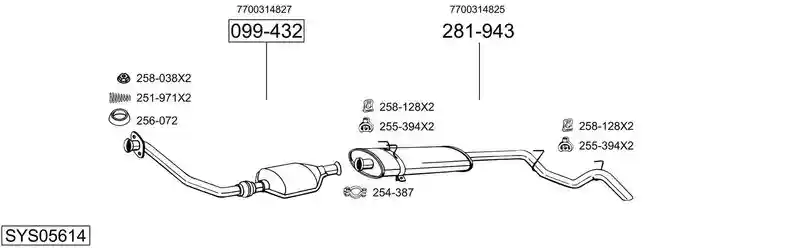 BOSAL SYS05614