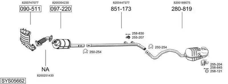 BOSAL SYS05662