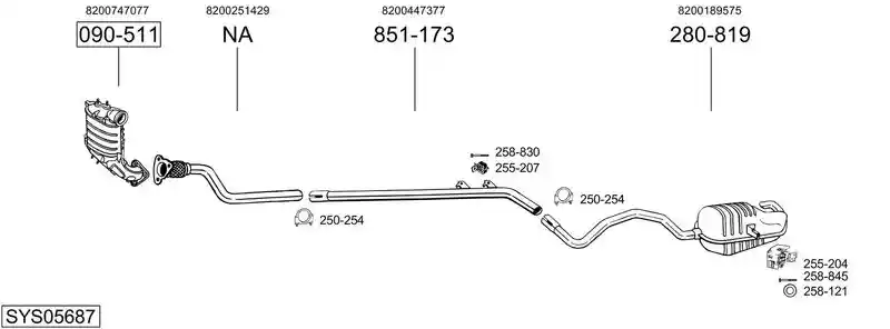 BOSAL SYS05687