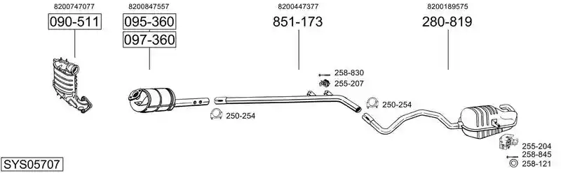 BOSAL SYS05707