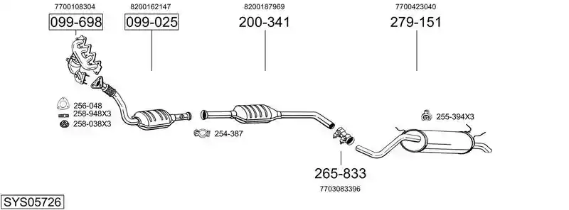 BOSAL SYS05726