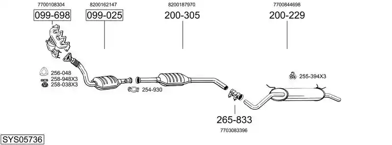 BOSAL SYS05736