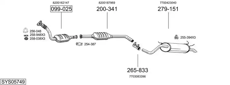BOSAL SYS05749