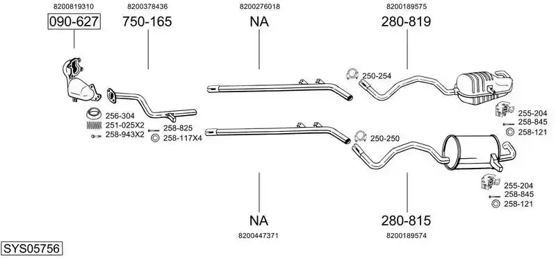 BOSAL SYS05756