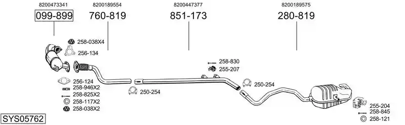 BOSAL SYS05762