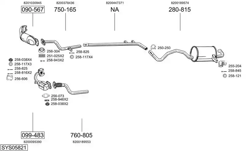 BOSAL SYS05821