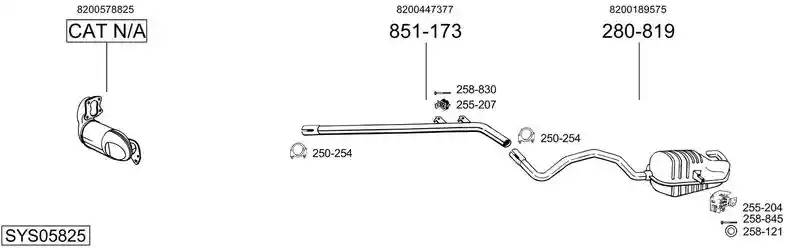BOSAL SYS05825
